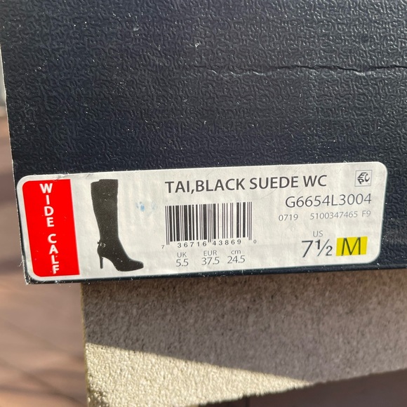 NWT Naturalizer Wide Calf-Tall Suede Boot 7.5M - Picture 6 of 7